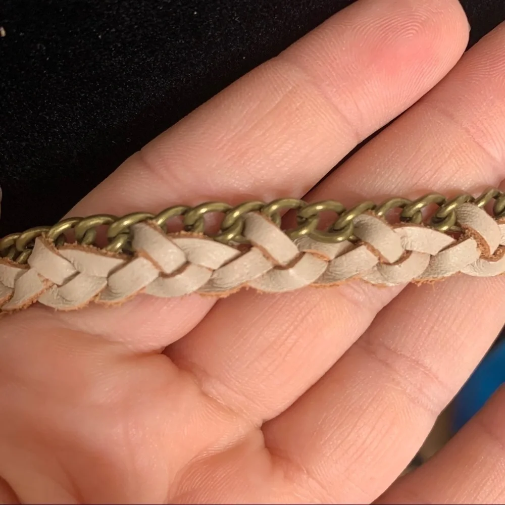 LP by Linda Pelle |Skinny Belt | Braided and chain